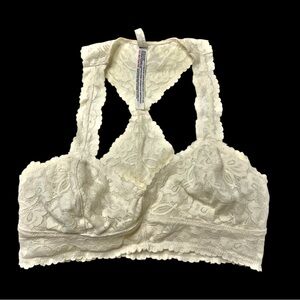 Free People lace bralette cream